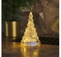 Sapin en verre transparent et led Lucy H16, Sirius