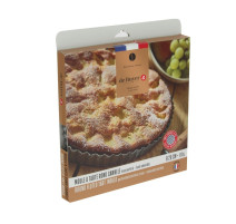 Moule à tarte rond cannelé inox perforé, De Buyer