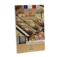 Plaque 3 baguettes inox perforé, De Buyer