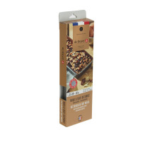 Moule à tarte rectangulaire inox perforé, De Buyer