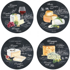 Coffret 4 assiettes à fromage "World of Cheese", Easy Life