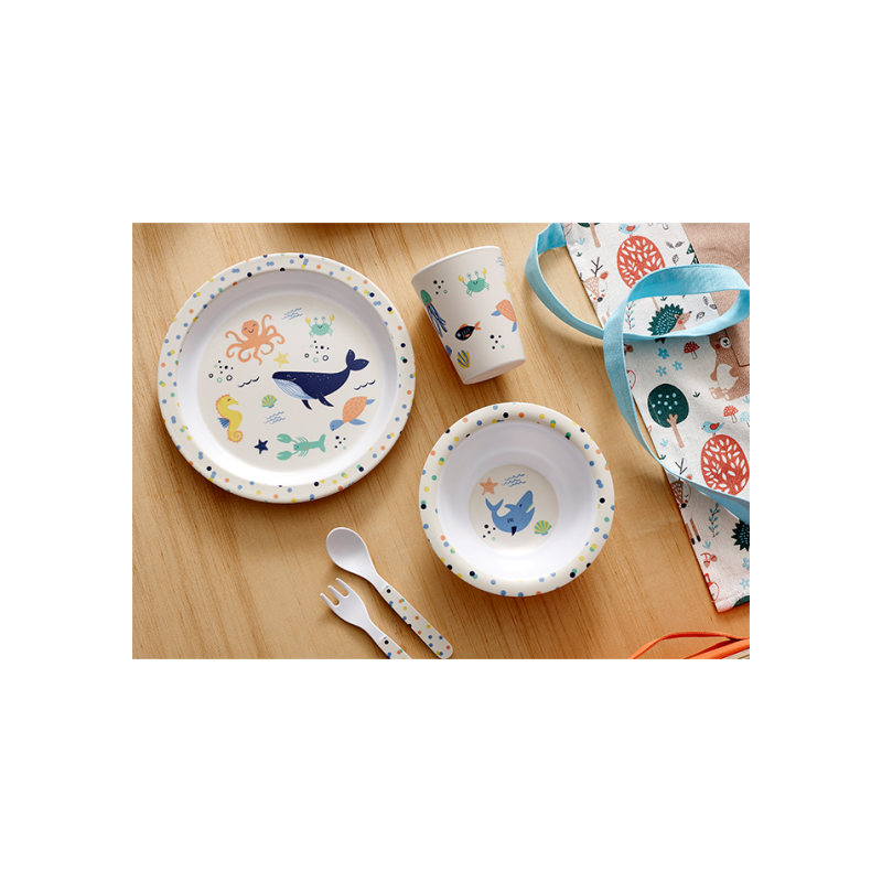 Ladelle - Coffret Repas 5 pièces, Ladelle Océan - Ladelle