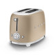 Toaster 2 tranches Années 50 Doré Mat, SMEG