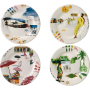 Coffret 4 assiettes dessert Route des Indes, Faïencerie de Gien