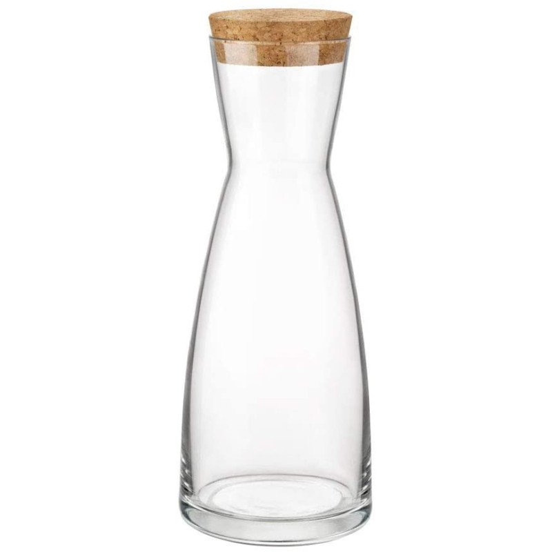 Bormioli - Carafe Ypsilon 1L avec bouchon liège, Bormioli - Bormioli