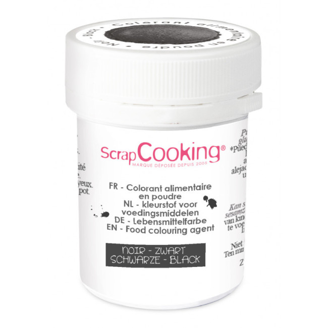 Colorant artificiel en poudre Noir, ScrapCooking