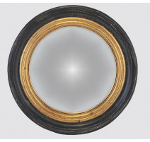 Miroir 64 cm Convexe noir et or, Emde