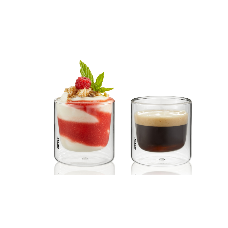 GEFU - Set de 2 verres double paroi Mira, Gefu 80 ml - GEFU