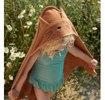 Cape de bain Chat Augusta marron, Liewood