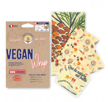 4 Vegan Wrap emballages réutilisables, Anotherway