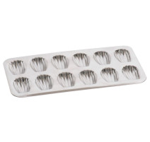 Plaque 12 madeleines en fer blanc, Gobel