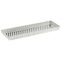 Moule à tarte maison rectangle cannelé en Fer blanc, Gobel