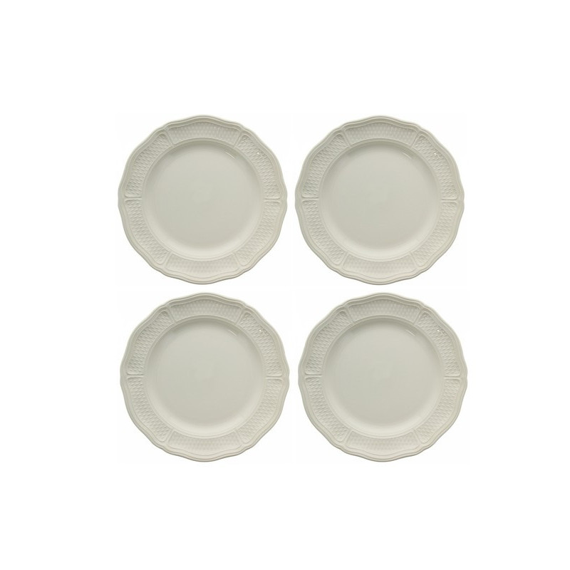 GIEN FRANCE - Coffret 4 assiettes plates Pont aux Choux, Faïencerie de Gien - GIEN FRANCE