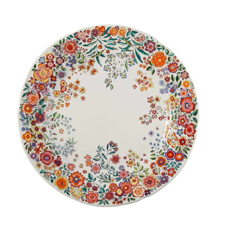 GIEN FRANCE - Coffret de 4 assiettes plates extra Poésie, Faïencerie de Gien - GIEN FRANCE