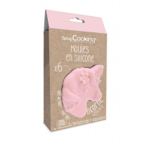 6 moules silicone individuels Licorne, ScrapCooking