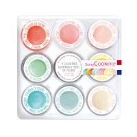 9 Mini-colorants artificiels en poudre Pastel, ScrapCooking