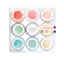 9 Mini-colorants artificiels en poudre Pastel, ScrapCooking