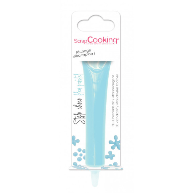 Stylo goût choco Bleu Pastel, ScrapCooking