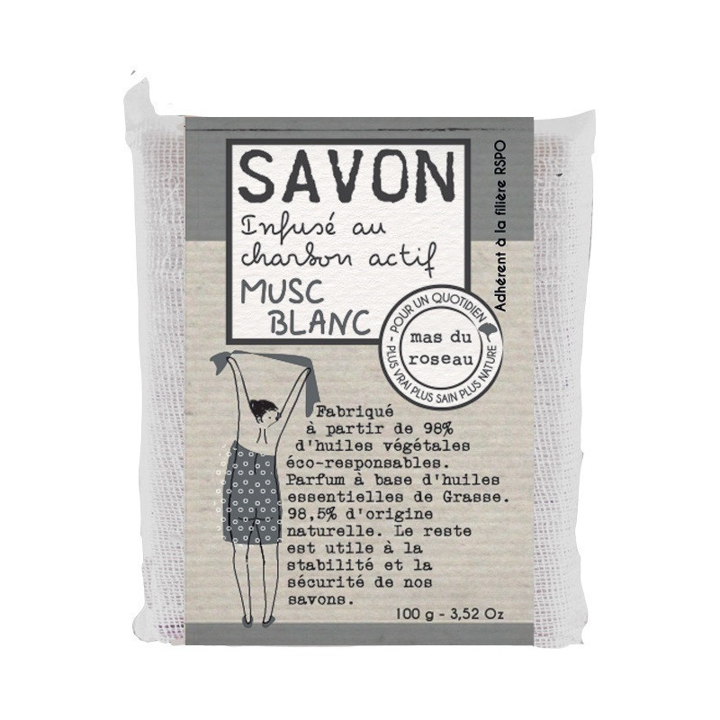 Savon végétal parfumé Musc blanc, mas du roseau - mas du roseau