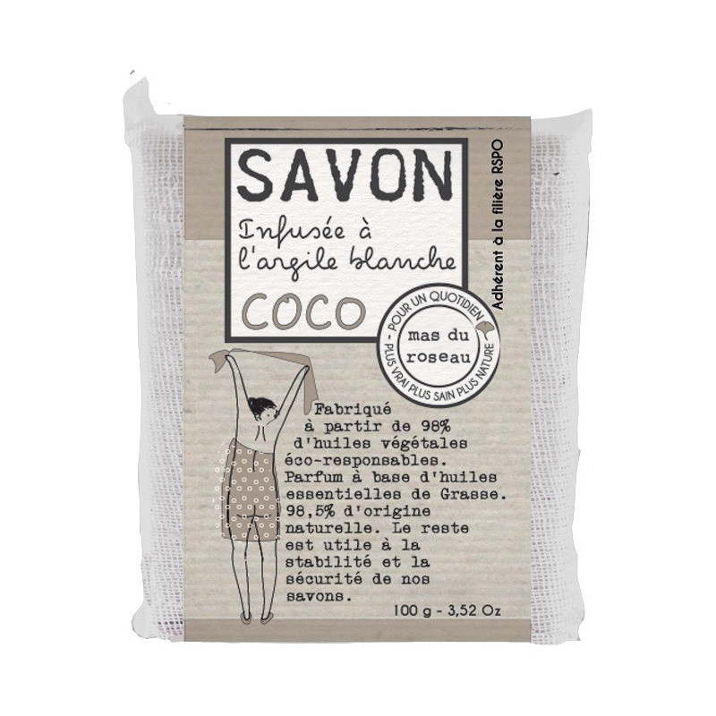 Mas du roseau - Savon végétal parfumé Coco, mas du roseau - mas du roseau