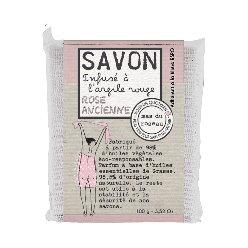 Savon végétal parfumé Rose ancienne, mas du roseau