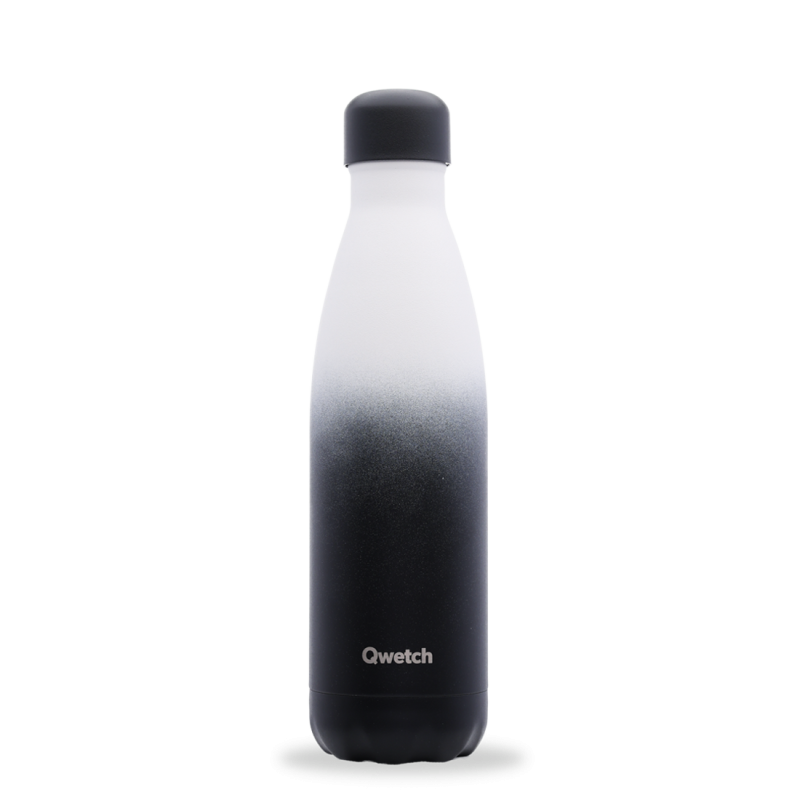 bouteille isotherme graphite noir, qwetch 500 ml - qwetch