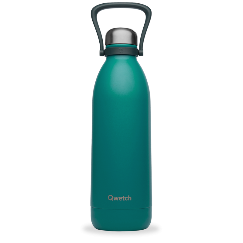 bouteille isotherme matt bleu minéral, qwetch 1.5 l - qwetch