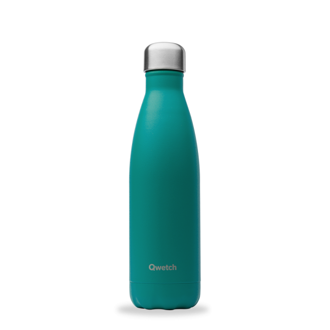 Bouteille isotherme Matt Bleu Minéral, Qwetch