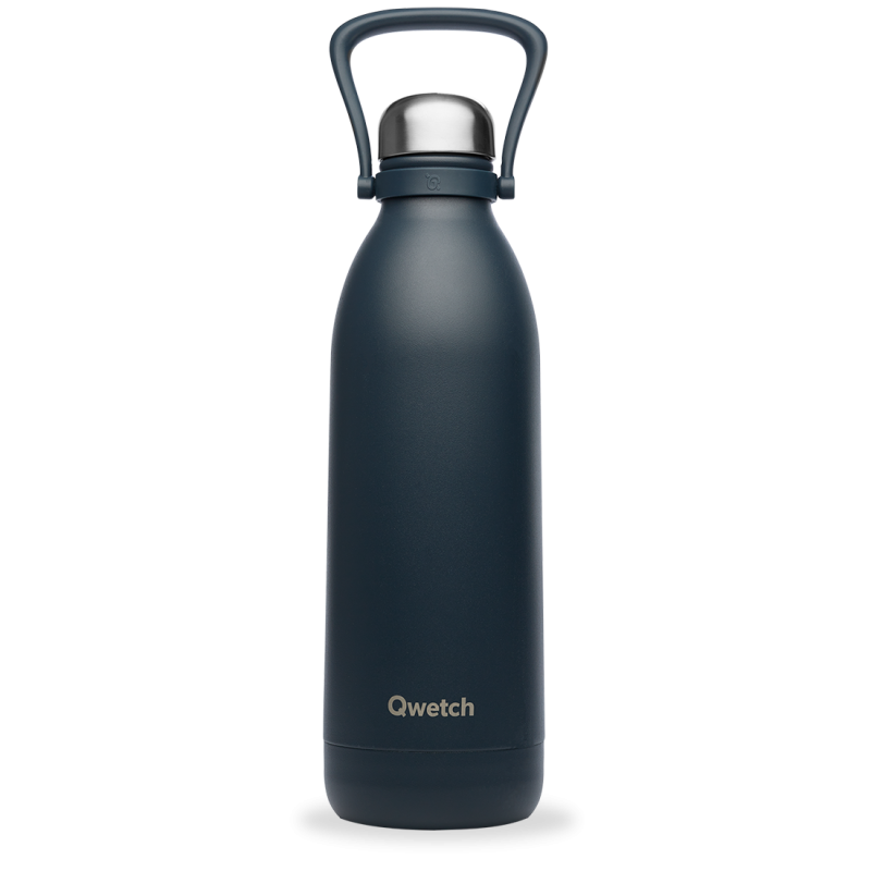 bouteille isotherme titan matt gris carbone, qwetch 1.5l - qwetch