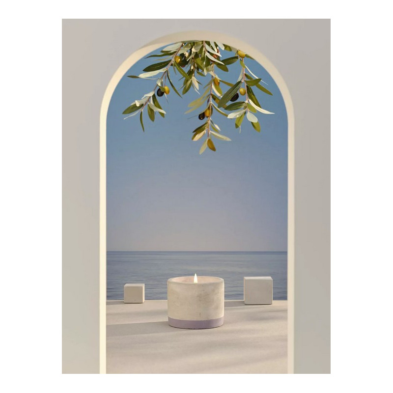 Bougie extérieur lavande citronnelle béton 180 gr, Bougie la Française