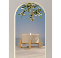 Bougie extérieur citronnelle béton sur pied, Bougie la Française