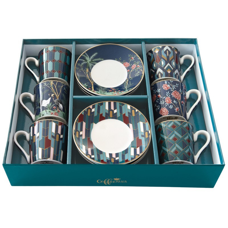 coffret de 6 tasses café 10cl  mandalay, easy life - easy life