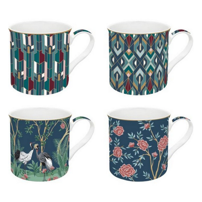 Coffret de 4 mugs 30cl Mandalay, Easy Life