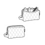 Trousse Cosmeticpouch Rhombus Black, Reisenthel