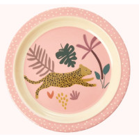 Assiette rose Jungle en mélamine, Rice