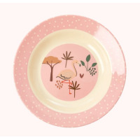 Assiette rose Jungle en mélamine, Rice