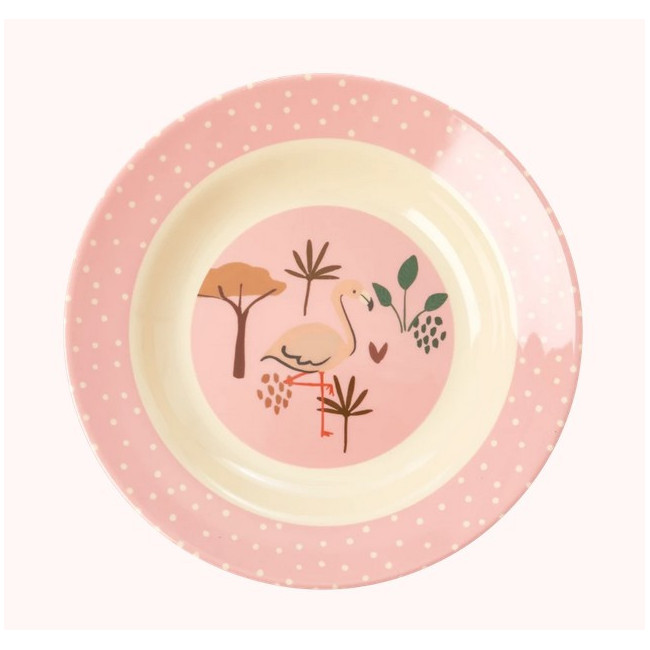 Assiette rose Jungle en mélamine, Rice