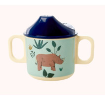 Tasse 2 anses bleu Jungle en mélamine, Rice