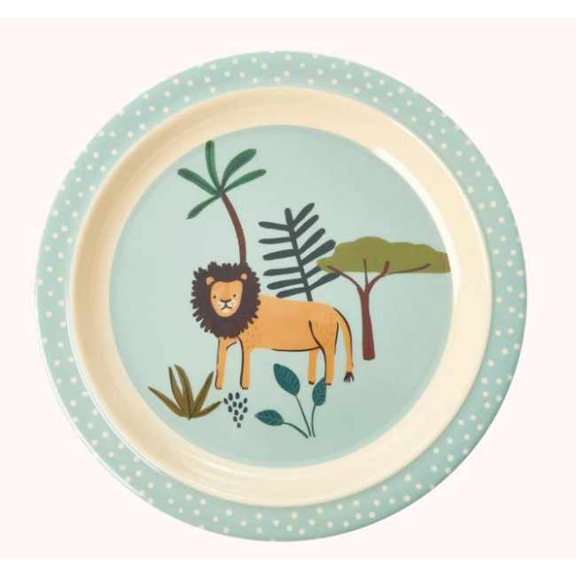 Assiette rose Jungle en mélamine, Rice