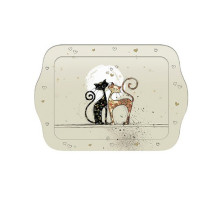 Plateau en mélamine Bug Art Chats amoureux, Kiub