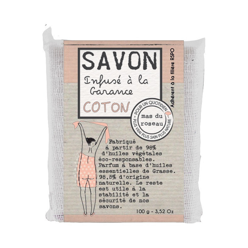 Mas du roseau - Savon parfumé coloré Coton, mas du roseau - mas du roseau