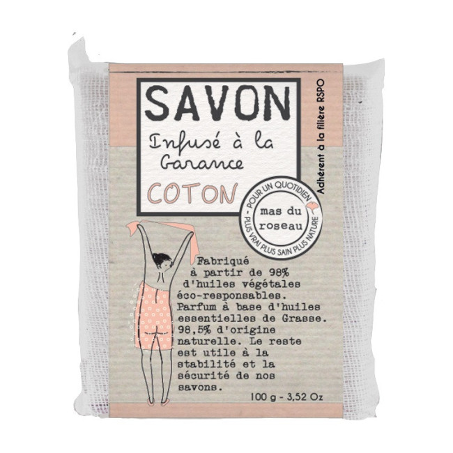 Savon parfumé coloré Coton, mas du roseau