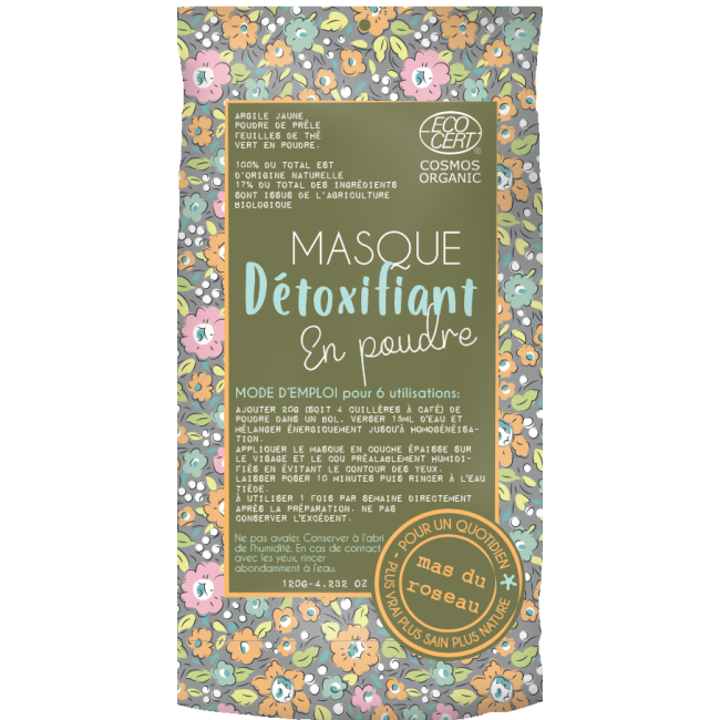 Masque détoxifiant en poudre, mas du roseau