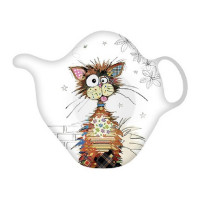 Repose sachet thé en mélamine Kook chat ziggy, Kiub