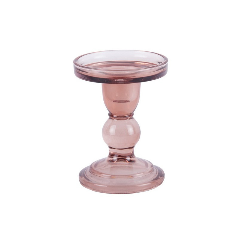 Present Time - Bougeoir Glass Art Pink, Present Time MM - Present Time