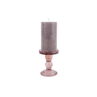 Bougeoir Glass Art Pink, Present Time