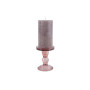 Bougeoir Glass Art Pink, Present Time
