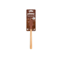 Mini spatule Chocolat en bambou et silicone, Pebbly