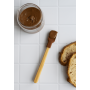 Mini spatule Chocolat en bambou et silicone, Pebbly