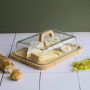 Plateau à fromage avec cloche en verre, Pebbly